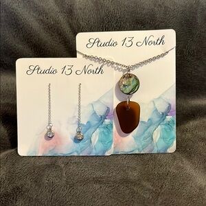 NWT! Studio 13 North Handmade Necklace and Earring Set